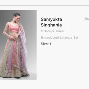 Samyukta Singhania Embroidered Lehenga Set